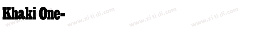 Khaki One字体转换